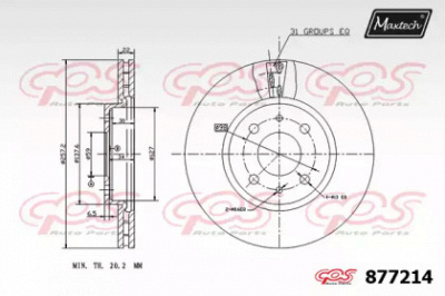 MAXTECH 8772140000 -  Тормозной диск