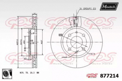 MAXTECH 8772140060 -  Тормозной диск