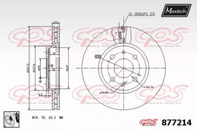 MAXTECH 8772140080 -  Тормозной диск