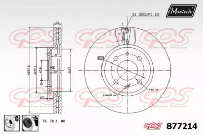 MAXTECH 8772146060 -  Тормозной диск