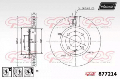 MAXTECH 8772146980 -  Тормозной диск