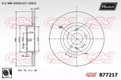 MAXTECH 8772170060 -  Тормозной диск