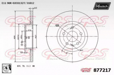 MAXTECH 8772170080 -  Тормозной диск