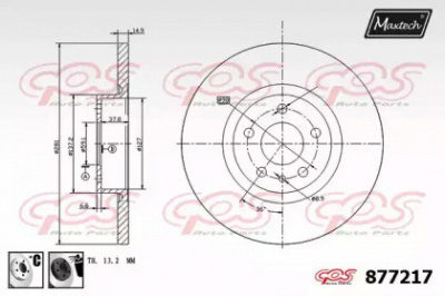 MAXTECH 8772176060 -  Тормозной диск