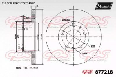 MAXTECH 8772180000 -  Тормозной диск