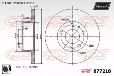 MAXTECH 8772180060 -  Тормозной диск