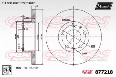 MAXTECH 8772180080 -  Тормозной диск
