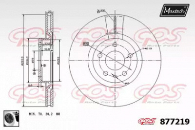 MAXTECH 8772190060 -  Тормозной диск