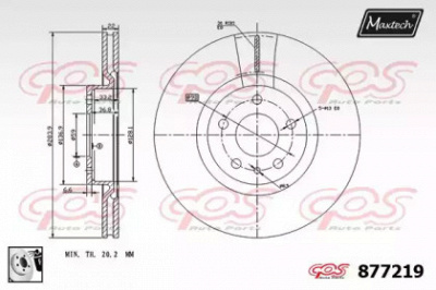 MAXTECH 8772190080 -  Тормозной диск