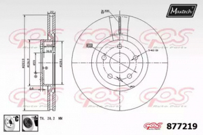 MAXTECH 8772196060 -  Тормозной диск