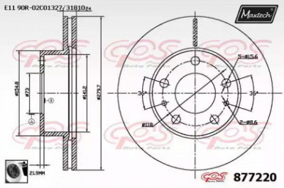 MAXTECH 8772200060 -  Тормозной диск