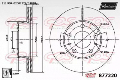 MAXTECH 8772200080 -  Тормозной диск