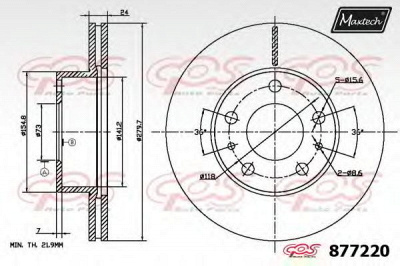 MAXTECH 8772206980 -  Тормозной диск