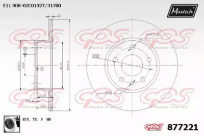 MAXTECH 8772210060 -  Тормозной диск