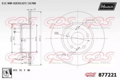 MAXTECH 8772210080 -  Тормозной диск