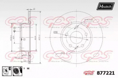 MAXTECH 8772216060 -  Тормозной диск