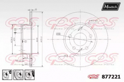 MAXTECH 8772216980 -  Тормозной диск