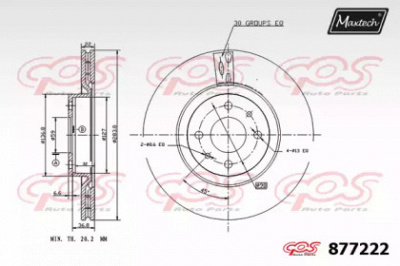MAXTECH 8772220000 -  Тормозной диск