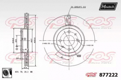 MAXTECH 8772220060 -  Тормозной диск