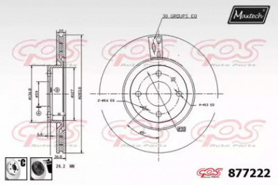 MAXTECH 8772226060 -  Тормозной диск