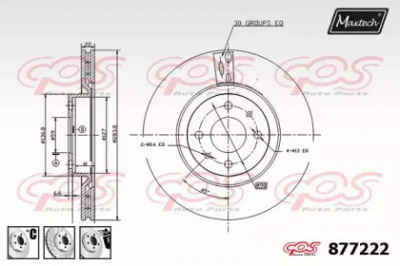 MAXTECH 8772226880 -  Тормозной диск