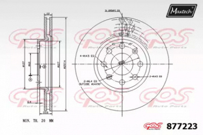 MAXTECH 8772230000 -  Тормозной диск