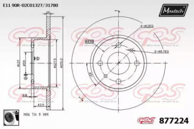 MAXTECH 8772240060 -  Тормозной диск