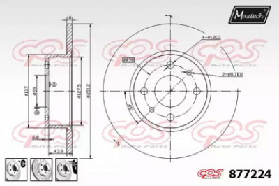 MAXTECH 8772246880 -  Тормозной диск