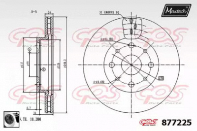 MAXTECH 8772250060 -  Тормозной диск