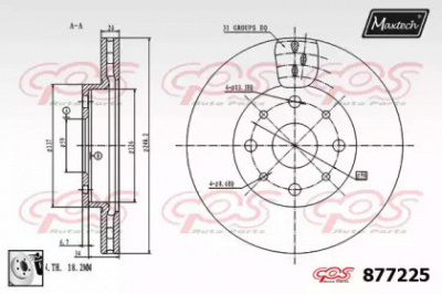 MAXTECH 8772250080 -  Тормозной диск