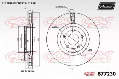 MAXTECH 8772300000 -  Тормозной диск