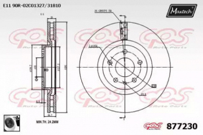 MAXTECH 8772300060 -  Тормозной диск
