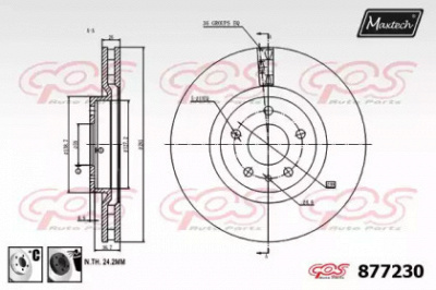 MAXTECH 8772306060 -  Тормозной диск