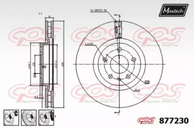 MAXTECH 8772306980 -  Тормозной диск