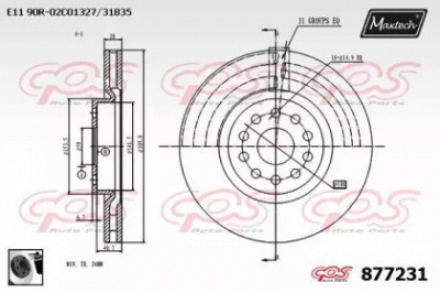MAXTECH 8772310060 -  Тормозной диск