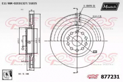 MAXTECH 8772310080 -  Тормозной диск