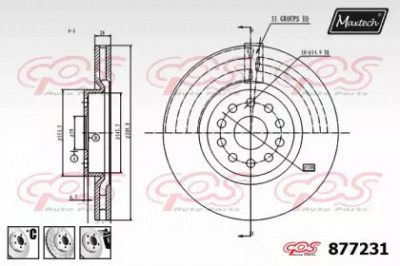 MAXTECH 8772316880 -  Тормозной диск