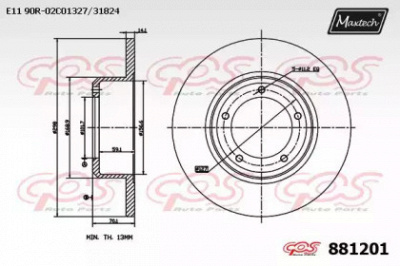 MAXTECH 8812010000 -  Тормозной диск
