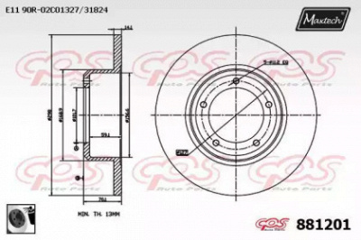 MAXTECH 8812010060 -  Тормозной диск