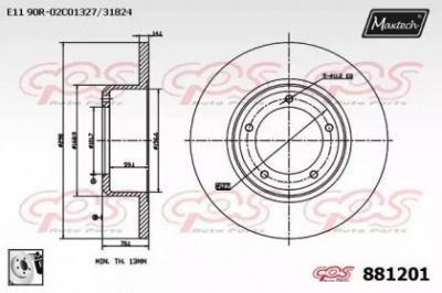 MAXTECH 8812010080 -  Тормозной диск