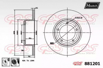 MAXTECH 8812016060 -  Тормозной диск