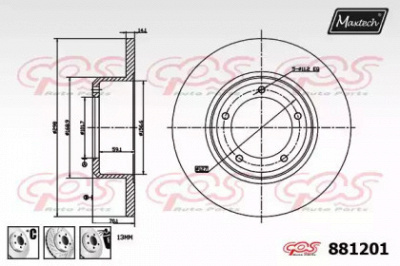MAXTECH 8812016980 -  Тормозной диск