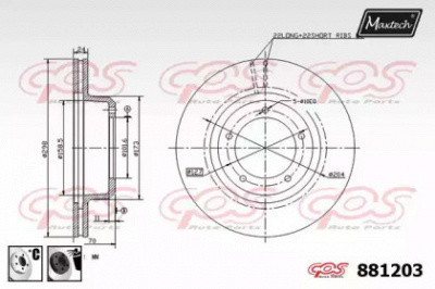 MAXTECH 8812036060 -  Тормозной диск