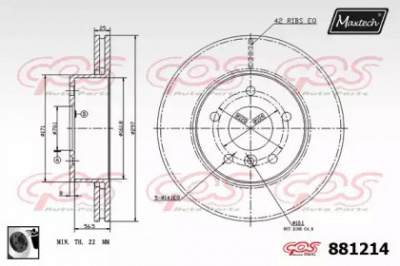 MAXTECH 8812140060 -  Тормозной диск