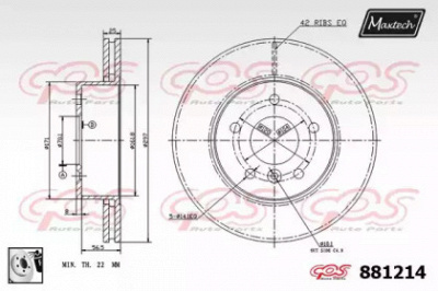 MAXTECH 8812140080 -  Тормозной диск
