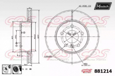 MAXTECH 8812146060 -  Тормозной диск