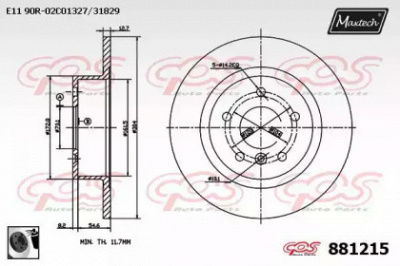 MAXTECH 8812150060 -  Тормозной диск
