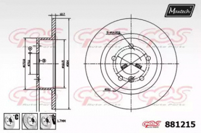 MAXTECH 8812156980 -  Тормозной диск