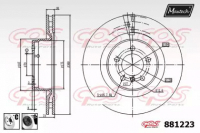 MAXTECH 8812236060 -  Тормозной диск