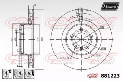 MAXTECH 8812236880 -  Тормозной диск